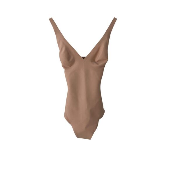 NWT Skims Body Unlined Plunge Thong Bodysuit Clay Size XXS - Picture 3 of 6
